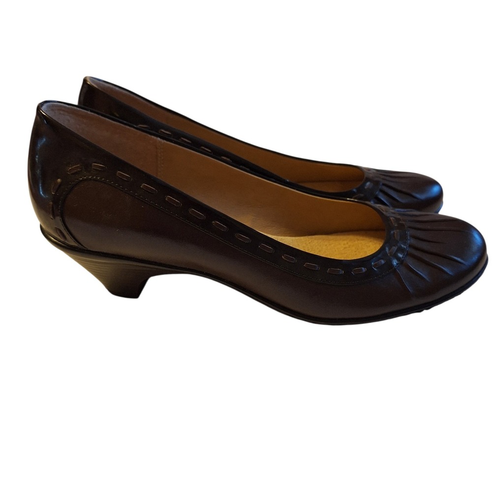 Softspots Womens Size10M Brown Leather Slip On‎ Pumps Cushioned Career Office